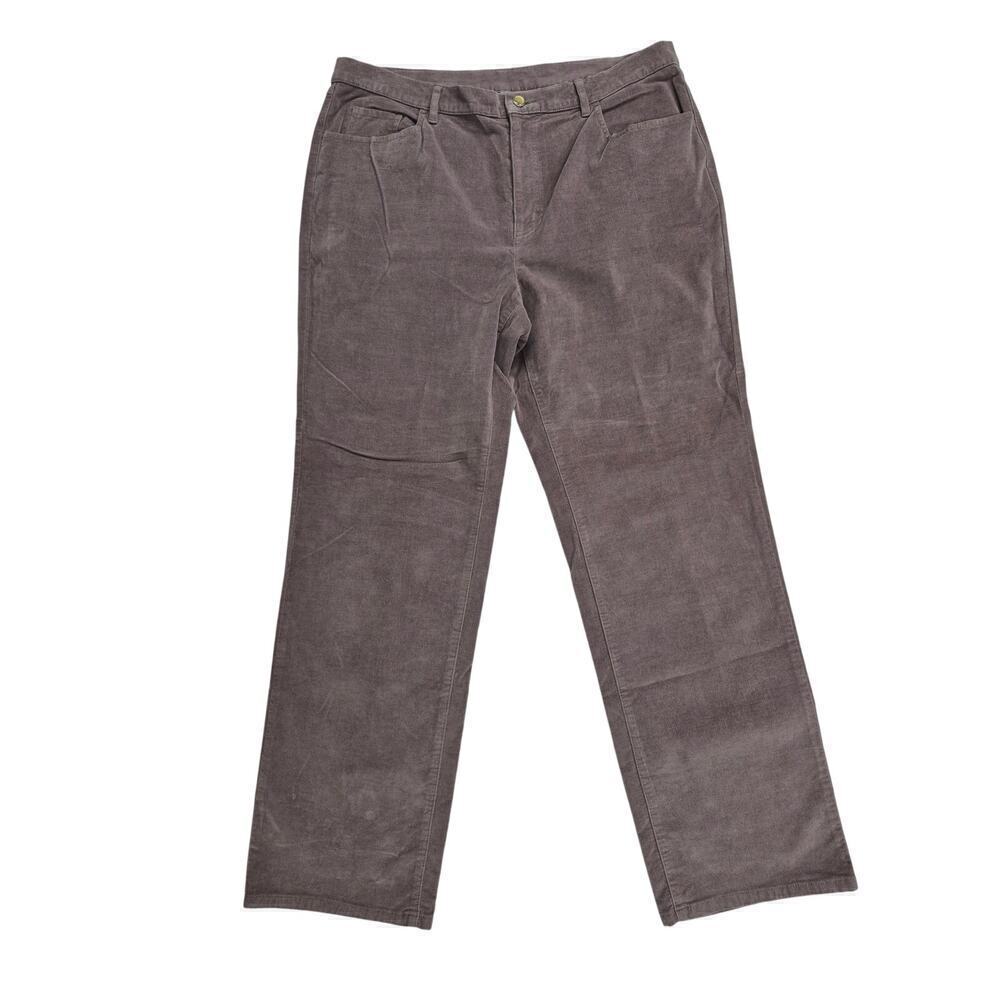 Talbots Stretch Plush Corduroy Pants Pastel Plum  Fancy Pockets Sz 16 NWOT